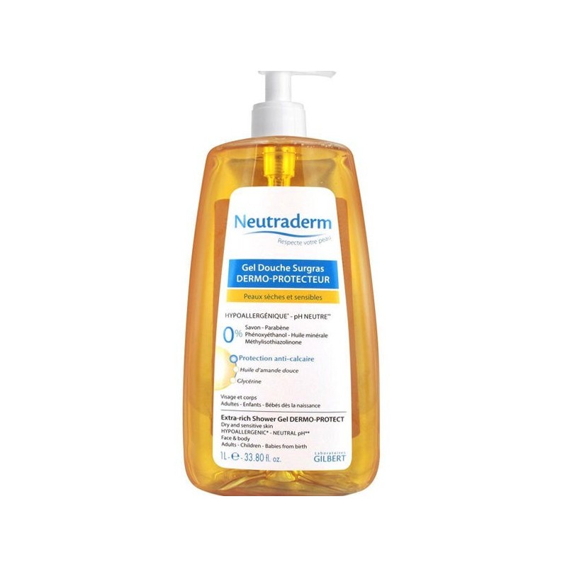 NEUTRADERM GEL DOUCHE SUGRAS DERMO-PROTECTEUR POMPE 1L