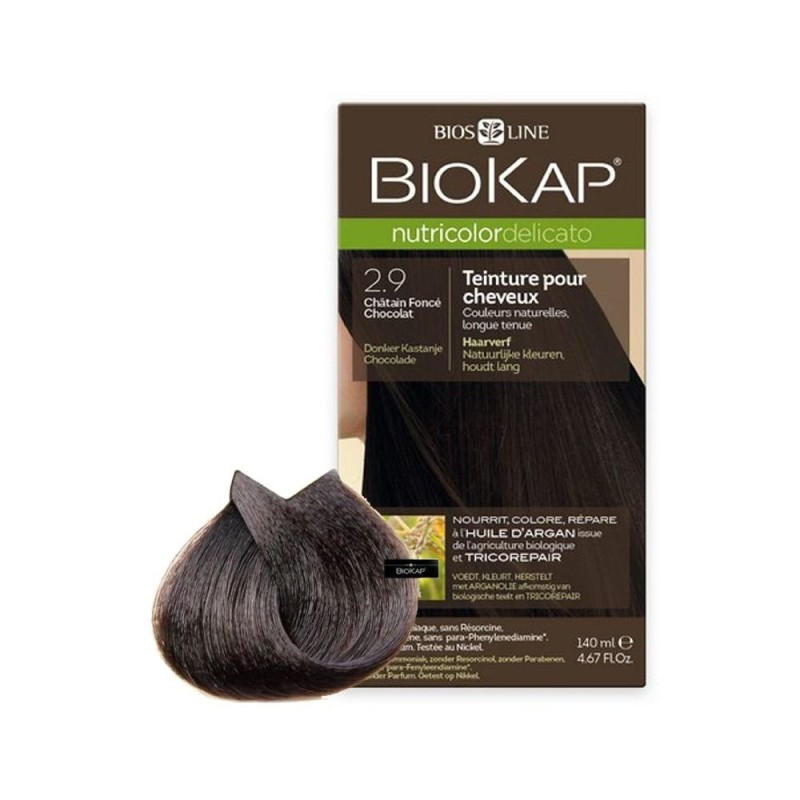 BIOKAP NUTRICOLOR DELICATO 2.9 CHATIN FONCE CHOCOLAT