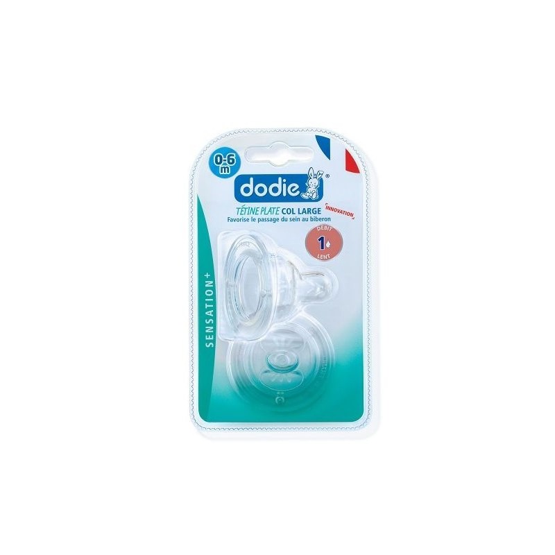 DODIE TETINE PLATE SENS+ ANTI COLIQUE D1 0-6M X2