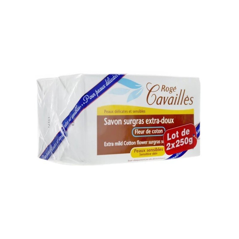 ROGE CAVAILLES SAVON SURGRAS FLEUR DE COTON 2X250GR