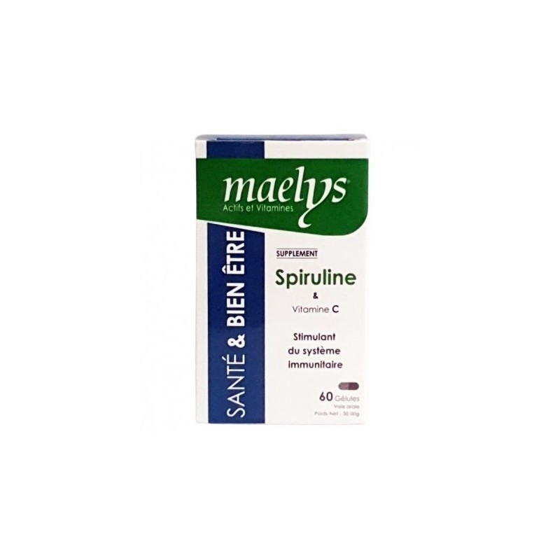 MAELYS SPIRULINE VITAMINE C 60 GELLULES
