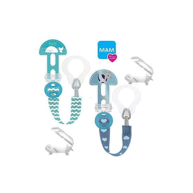 MAM CLIP & COVER : ATTACHE SUCETTE AVEC PROTÉGE TÉTINE