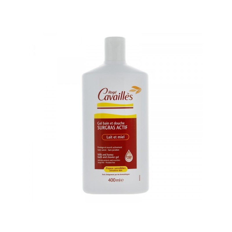 RC GEL SURGRAS ACTIF BAIN DOUCHE LAIT ET MIEL 400 ML