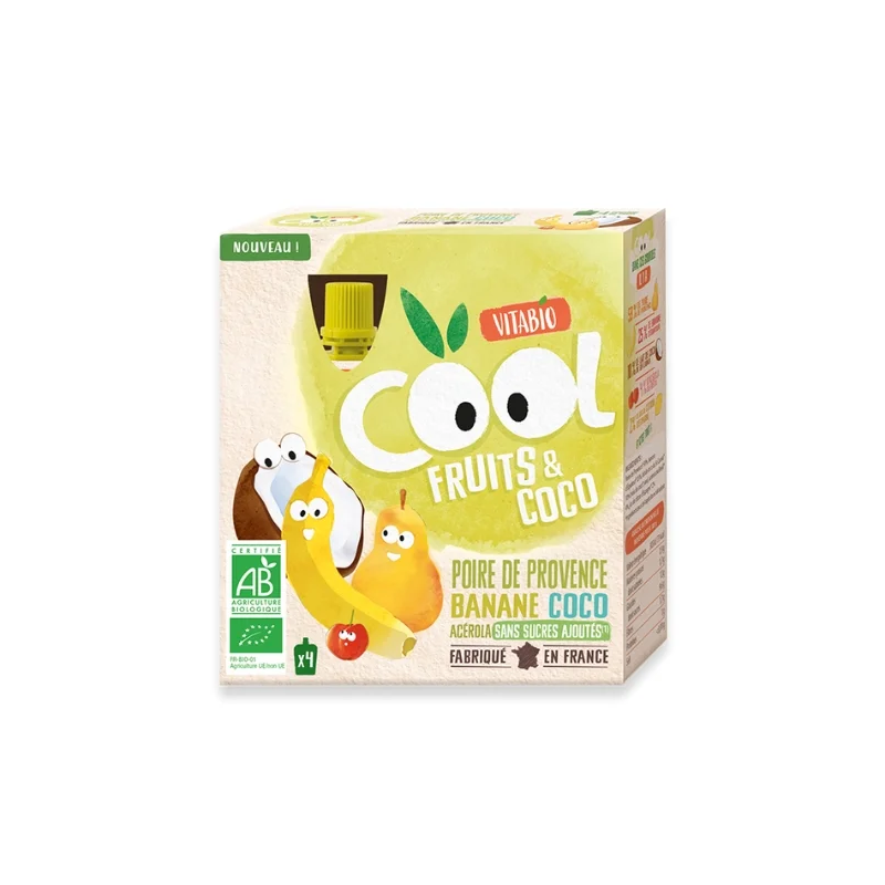 VITABIO COOL FRUITS POMME 4*90G